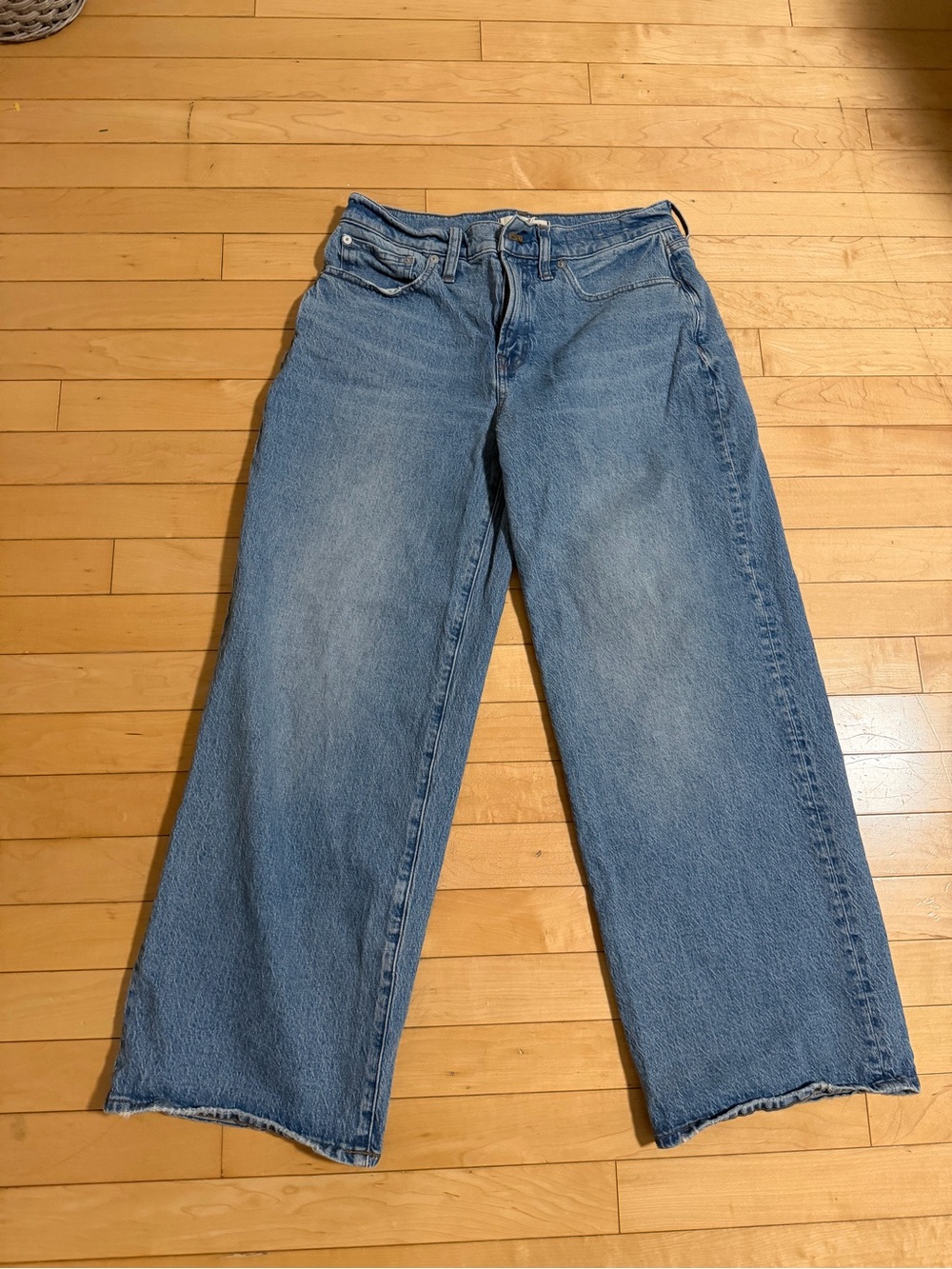 Madewell Perfect Vintage Wide-Leg Jeans Size 28 Light Wash High Rise